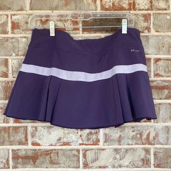 Nike Purple Dri Fit Pleated Tennis Skort - Picture 8 of 10